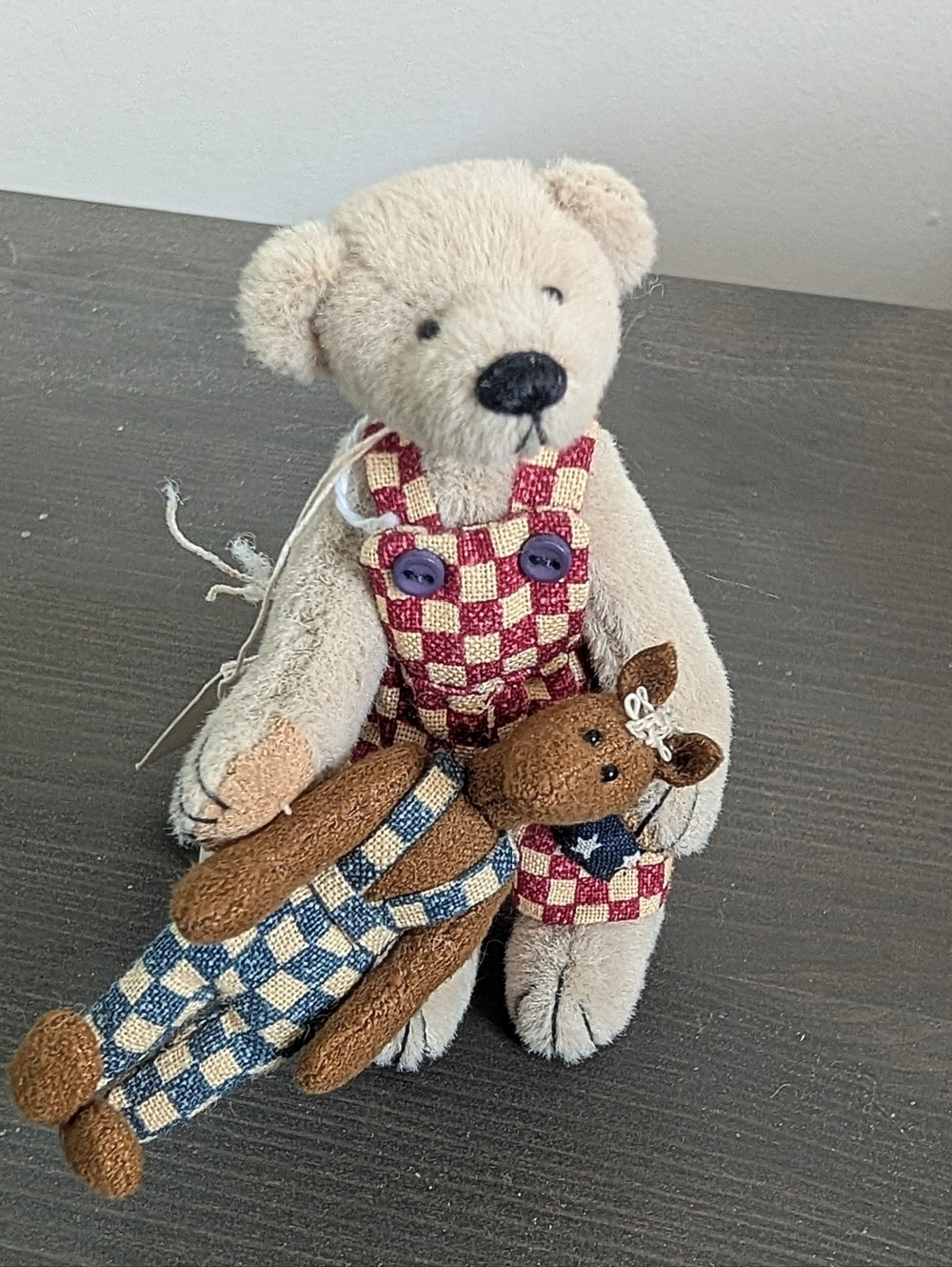 Rare Deb Canham "Zak & Mr H" Miniature Little Gems Teddy Bear